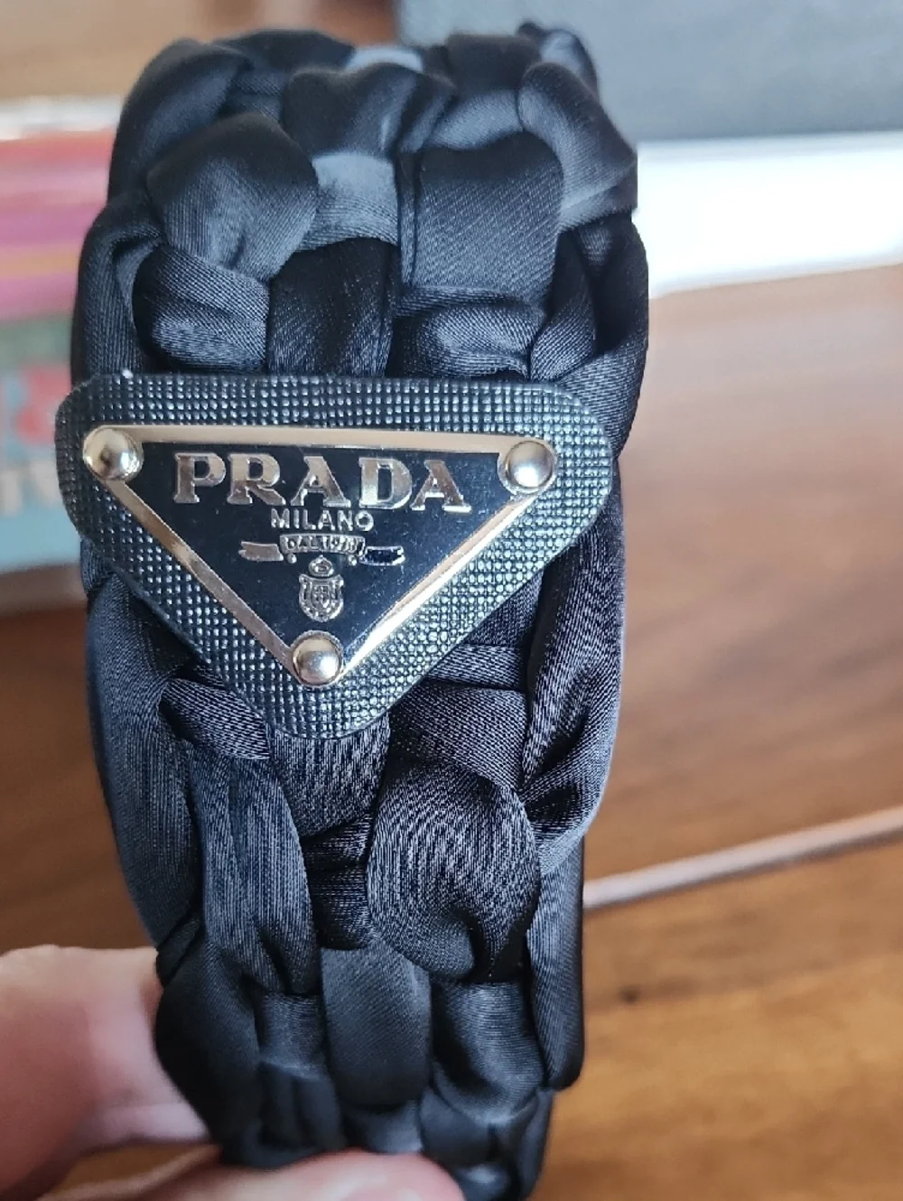 Fashion Nova Black Braided Satin Headband